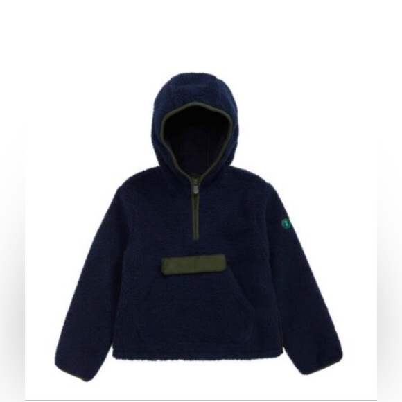 Save The Duck Navy Blue Teddy Fleece
Quarter Zip Jacket Hoodie Little Boy 12 NWT - Picture 5 of 5